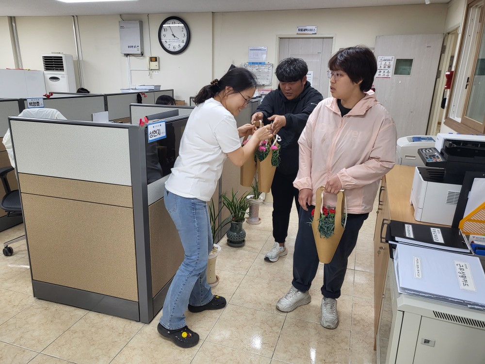 보호작업실 카네이션 판매 행사