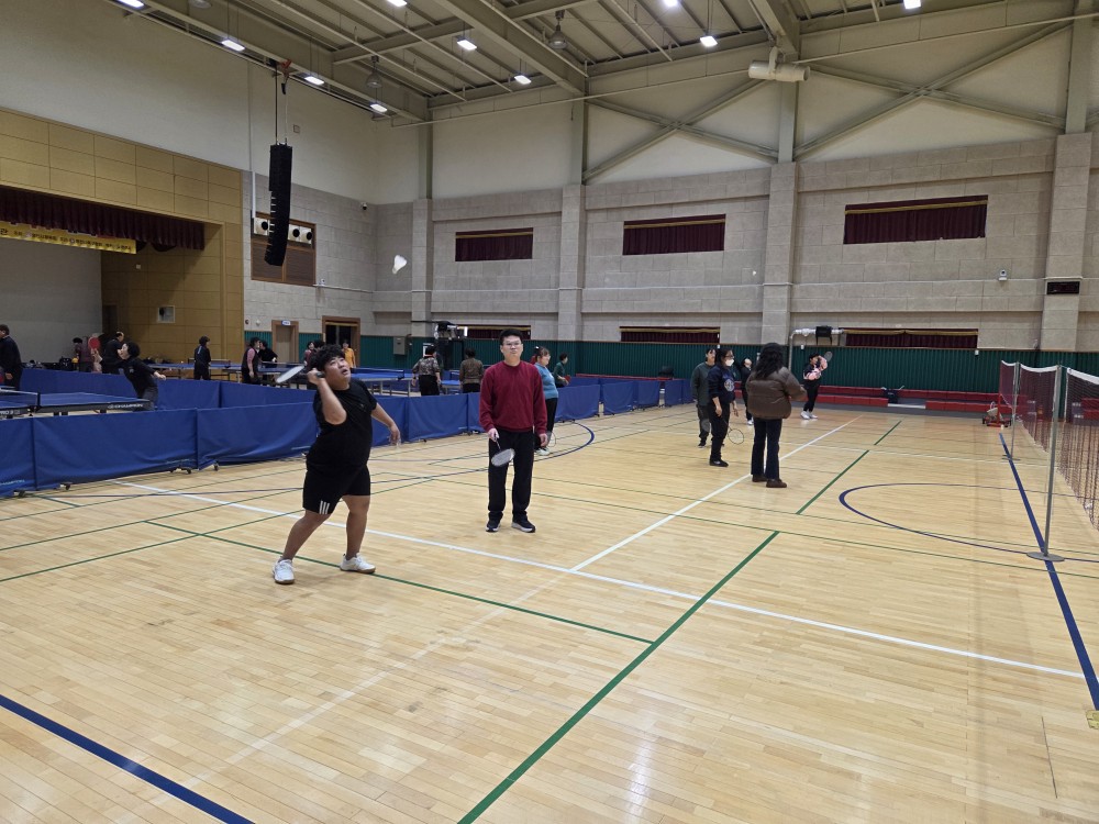 보호작업실 체육활동(배드민턴) 자체 평가전